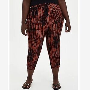 NWT TORRID Tie Dye High Waist Gauze Relaxed Fit Cropped Joggers